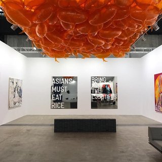 untiltled (asians must eat rice), (bring on the lobsters) by Rirkrit Tiravanija