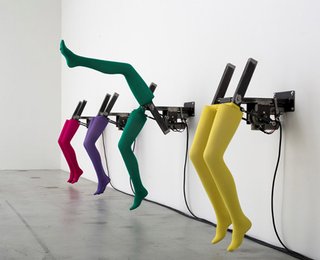 All The Possible Combinations Of Eight Legs Kicking (One At A Time) by Jonathan Monk